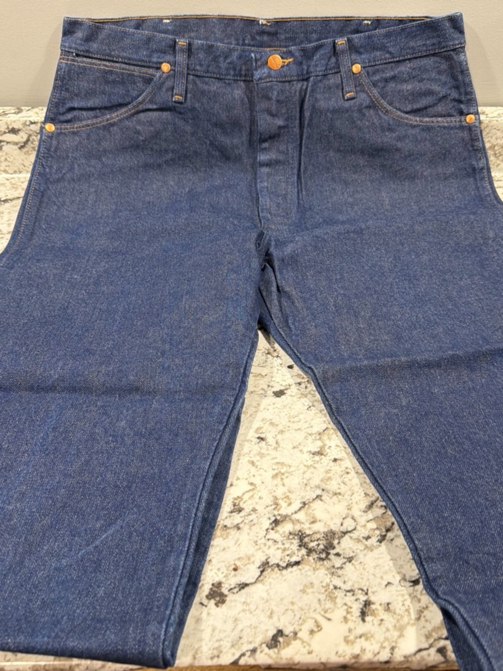 Two Pairs of Wrangler Men's Straight Indigo Blue Jeans